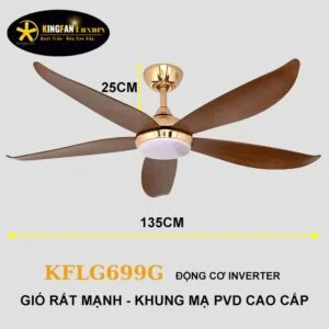 Quạt trần chung cư hiện đại ty ngắn