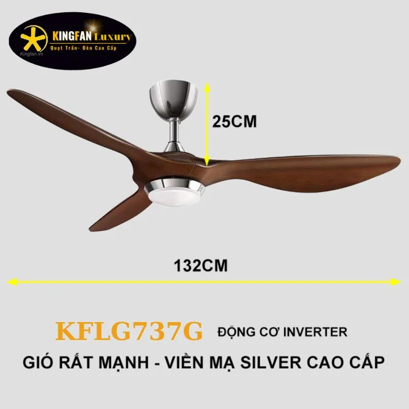 Quạt trần chung cư hiện đại KFLG737G