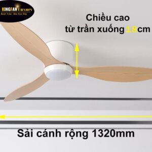 quạt trần hiện đại ty ngắn