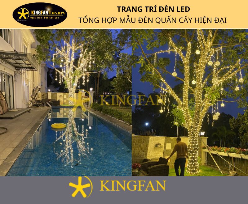 Thi Công Đèn Led Trang Trí Quấn Cây thi cong den led trang tri quan cay ngoai troi